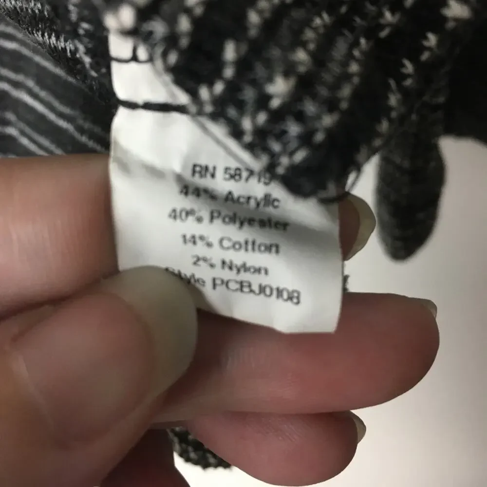 Notations Cropped Jacket Black Gray MP - Picture 7 of 8
